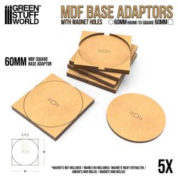 画像4: グリーンスタッフワールド[GSWD-13108]MDFベースアダプター - 丸型60mmから正方形