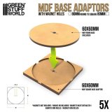 グリーンスタッフワールド[GSWD-13109]MDFベースアダプター - 丸型80mmから正方形