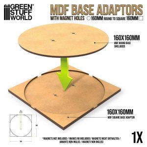 画像1: グリーンスタッフワールド[GSWD-13112]MDF Base adapter - Round 160mm to Square (1)