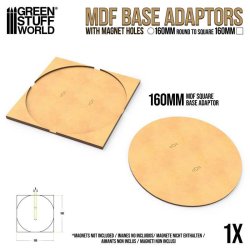 画像4: グリーンスタッフワールド[GSWD-13112]MDFベースアダプター - 丸型160mmから正方形
