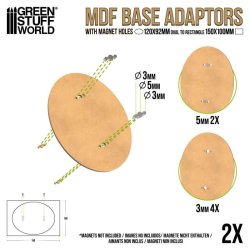 画像3: グリーンスタッフワールド[GSWD-13114]MDFベースアダプター - 楕円形120x92mmから長方形150x100mm