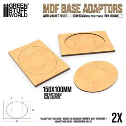 画像4: グリーンスタッフワールド[GSWD-13114]MDFベースアダプター - 楕円形120x92mmから長方形150x100mm