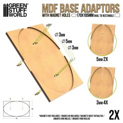 画像2: グリーンスタッフワールド[GSWD-13115]MDFベースアダプター - オーバル 170x105mmから長方形