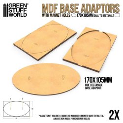 画像4: グリーンスタッフワールド[GSWD-13115]MDFベースアダプター - オーバル 170x105mmから長方形