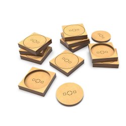 画像5: グリーンスタッフワールド[GSWD-13139]MDFベースアダプター - 丸型28.5mmから正方形30x30mm