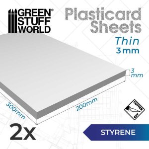 画像1: グリーンスタッフワールド[GSWD-13227]Styrene sheets 3 mm Pack x2 (1)