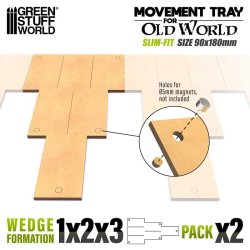 画像2: グリーンスタッフワールド[GSWD-13237]MDF ムーブメント トレイ オールド ワールド スリムフィット 180x90mm 1x2x3