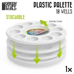 画像3: グリーンスタッフワールド[GSWD-5389]プラスチックラウンドミキシングパレット