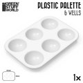 グリーンスタッフワールド[GSWD-5390]プラスチック長方形ミキシングパレット
