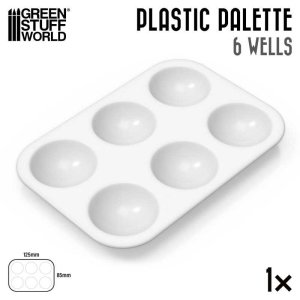 画像1: グリーンスタッフワールド[GSWD-5390]プラスチック長方形ミキシングパレット (1)
