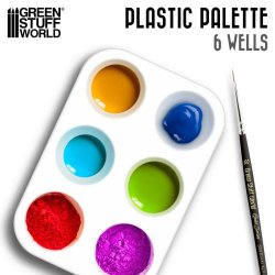 画像2: グリーンスタッフワールド[GSWD-5390]プラスチック長方形ミキシングパレット