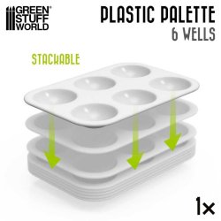 画像3: グリーンスタッフワールド[GSWD-5390]プラスチック長方形ミキシングパレット