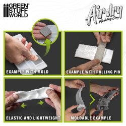 画像3: グリーンスタッフワールド[GSWD-5394]エアドライフォームクレイ 250g ホワイト