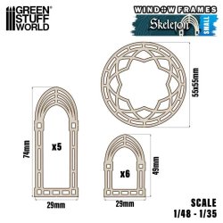 画像2: グリーンスタッフワールド[GSWD-13265]ミニチュア窓枠　スケルトン - Small