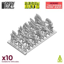 画像4: グリーンスタッフワールド[GSWD-13301]3Dプリントセット - 両手ドワーフの斧 1:48