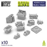グリーンスタッフワールド[GSWD-13305]3Dプリントセット - ゴミの山 1:48