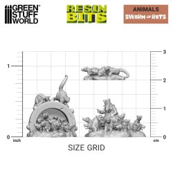 画像3: グリーンスタッフワールド[GSWD-13306]3Dプリントセット - ネズミの群れ
