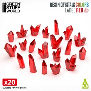 画像1: グリーンスタッフワールド[GSWD-13459]RED Resin Crystals - Large (1)