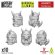 画像1: グリーンスタッフワールド[GSWD-13480]DakkaDakka - Ork Warrior Heads (1)