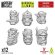 画像1: グリーンスタッフワールド[GSWD-13481]DakkaDakka - Ork Rider Heads (1)