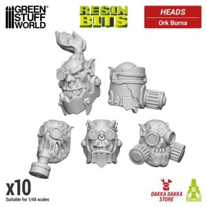 画像1: グリーンスタッフワールド[GSWD-13482]DakkaDakka - Ork Burna Heads (1)