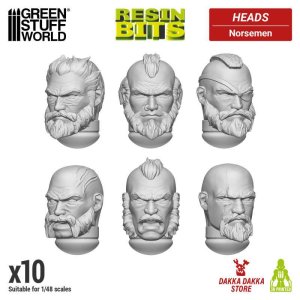 画像1: グリーンスタッフワールド[GSWD-13483]DakkaDakka - Norsemen Heads (1)