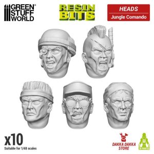 画像1: グリーンスタッフワールド[GSWD-13490]DakkaDakka - Jungle Commando Heads (1)