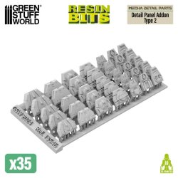 画像4: グリーンスタッフワールド[GSWD-13546]メカディテールパーツ- ディテールパネル アドオン Type 2