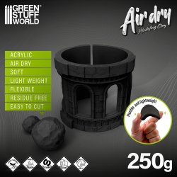 画像2: グリーンスタッフワールド[GSWD-5716]エアドライフォームクレイ 250g ブラック