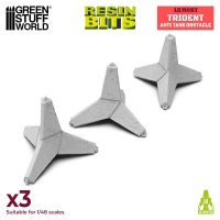 グリーンスタッフワールド[GSWD-13599]3Dプリントセット - トライデント対戦車障害物 1:48-1:35