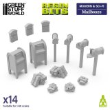 グリーンスタッフワールド[GSWD-13626]3Dプリントセット - 郵便ボックス1:48