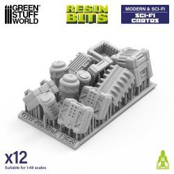 画像2: グリーンスタッフワールド[GSWD-13628］1/48　SFコンテナセット