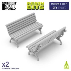 画像1: グリーンスタッフワールド[GSWD-13633]3Dプリントセット - 公園のベンチ（丸太）1：48