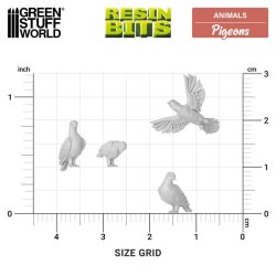 画像4: グリーンスタッフワールド[GSWD-13642]3Dプリントセット - 鳩 1:48-1:35
