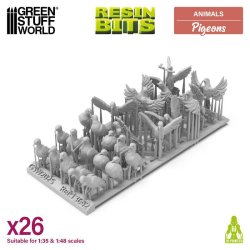 画像2: グリーンスタッフワールド[GSWD-13642]3Dプリントセット - 鳩 1:48-1:35