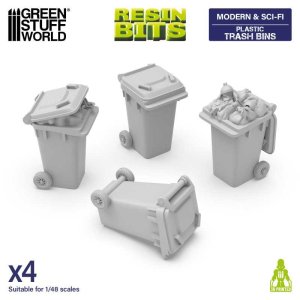 画像1: グリーンスタッフワールド[GSWD-13643]Plastic Trash Bins (1)