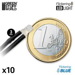 画像3: グリーンスタッフワールド[GSWD-5789]ジオラマ用点滅LED - 青 - 3mm (Pack x10)