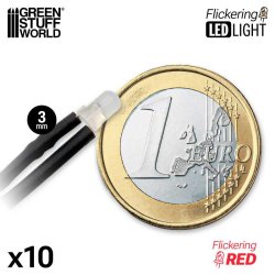 画像3: グリーンスタッフワールド[GSWD-5790]ジオラマ用点滅LED- 赤 - 3mm (Pack x10)