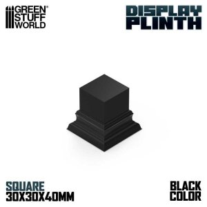 画像1: グリーンスタッフワールド[　]正四角柱展示台座　3x3 cm - ブラック (1)