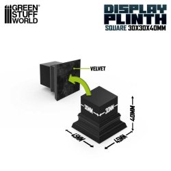 画像2: グリーンスタッフワールド[GSWD-5802]正四角柱展示台座 3x3 cm ブラック
