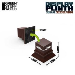 画像2: グリーンスタッフワールド[GSWD-5804]正四角柱展示台座 3x3 cm ヘーゼルナッツブラウン