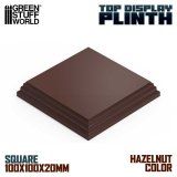 グリーンスタッフワールド[GSWD-5808]正方形ディスプレイ台座10x10 cm ヘーゼルナッツブラウン