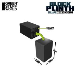画像2: グリーンスタッフワールド[GSWD-5809]正四角柱ブロック台座 2.5X2.5 cm ブラック