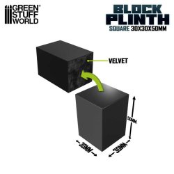 画像2: グリーンスタッフワールド[GSWD-5810]正四角柱ブロック台座 3x3 cm ブラック