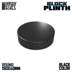 画像1: グリーンスタッフワールド[　]円柱型展示台 15 cm - ブラック (1)
