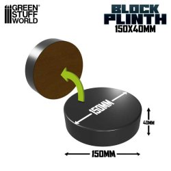 画像2: グリーンスタッフワールド[GSWD-5811]円柱ブロック台座 15 cm径 ブラック