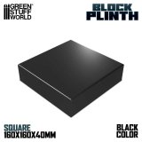 グリーンスタッフワールド[GSWD-5813]正方形ブロック台座16x16 cm ブラック