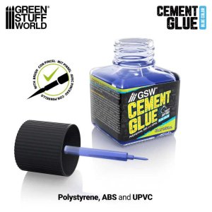 画像1: グリーンスタッフワールド[GSWD-5826]ABS+スチロール用セメント接着剤40ml　ブルータイプ (1)