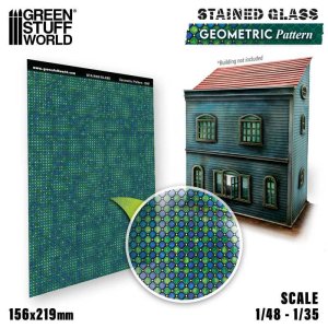 画像1: グリーンスタッフワールド[GSWD-13687]ステンドグラス　幾何学模様 (1)