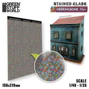 画像1: グリーンスタッフワールド[GSWD-13691]ステンドグラス　ヘリンボーン (1)